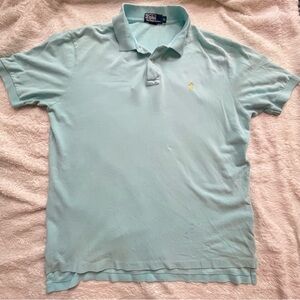 Polo By Ralph Lauren Men’s Turquoise Blue Collar Polo Shirt Size XL
